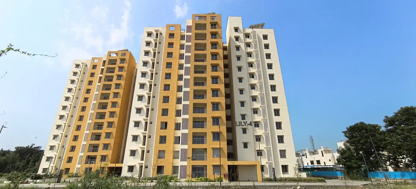 Building Finishes — Painted exterior of high-rise residential towers