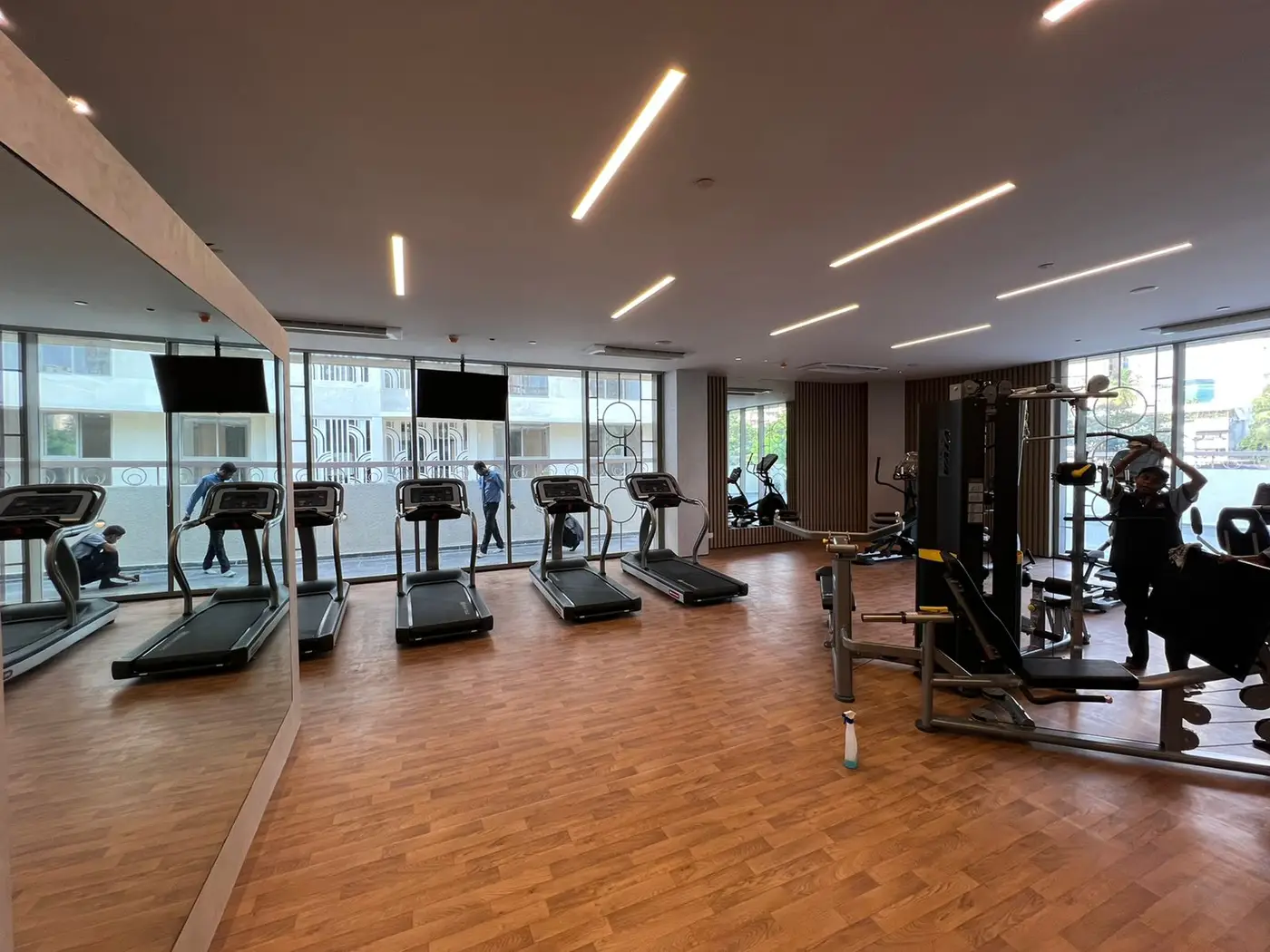 Clubhouses — Gym cardio area with treadmills