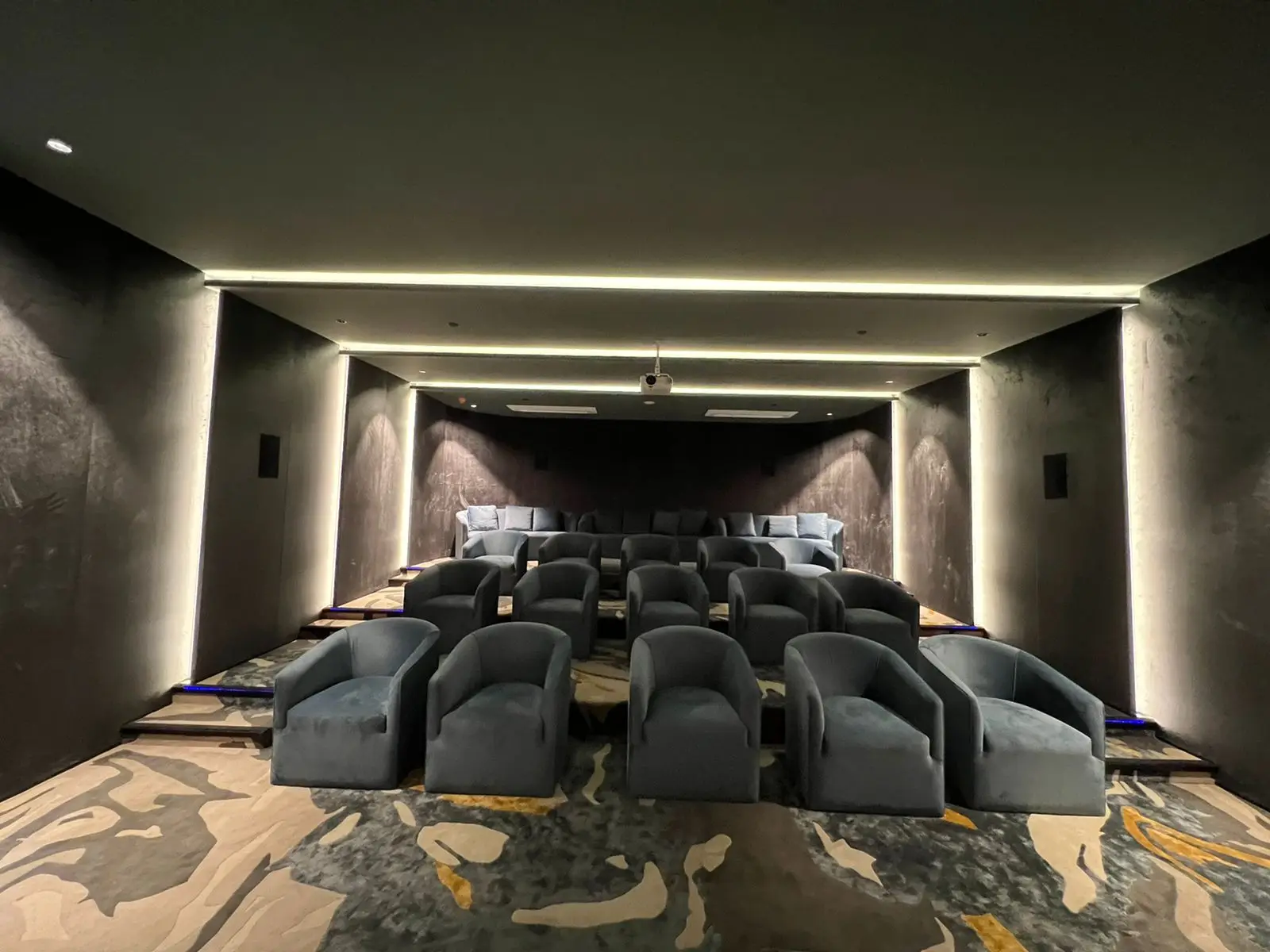 Clubhouses — Home theatre with recliner seating