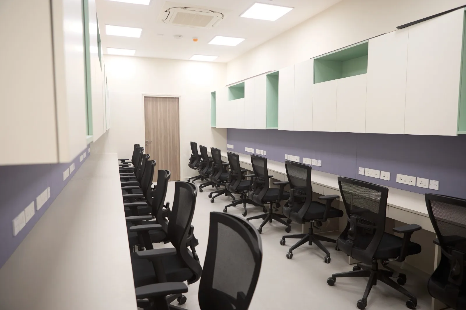 Sales Offices — Row of linear workstations